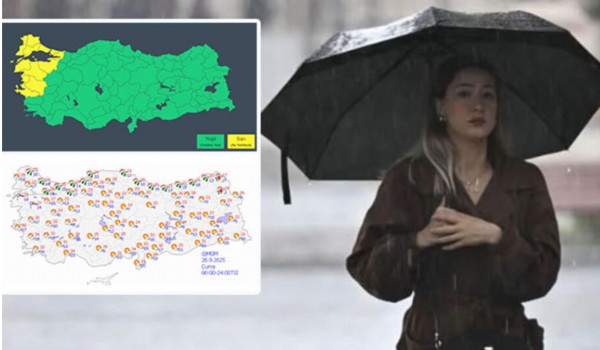 Sağanak ve Fırtına! Sarı Alarm...